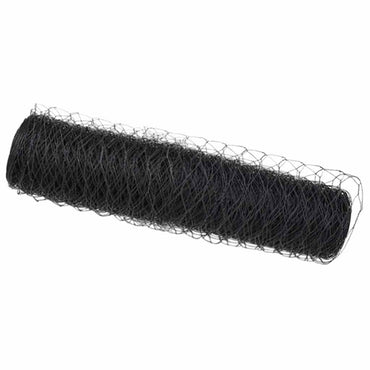 vidaXL Hexagonzaun Grau 0,5 x 100 m PVC