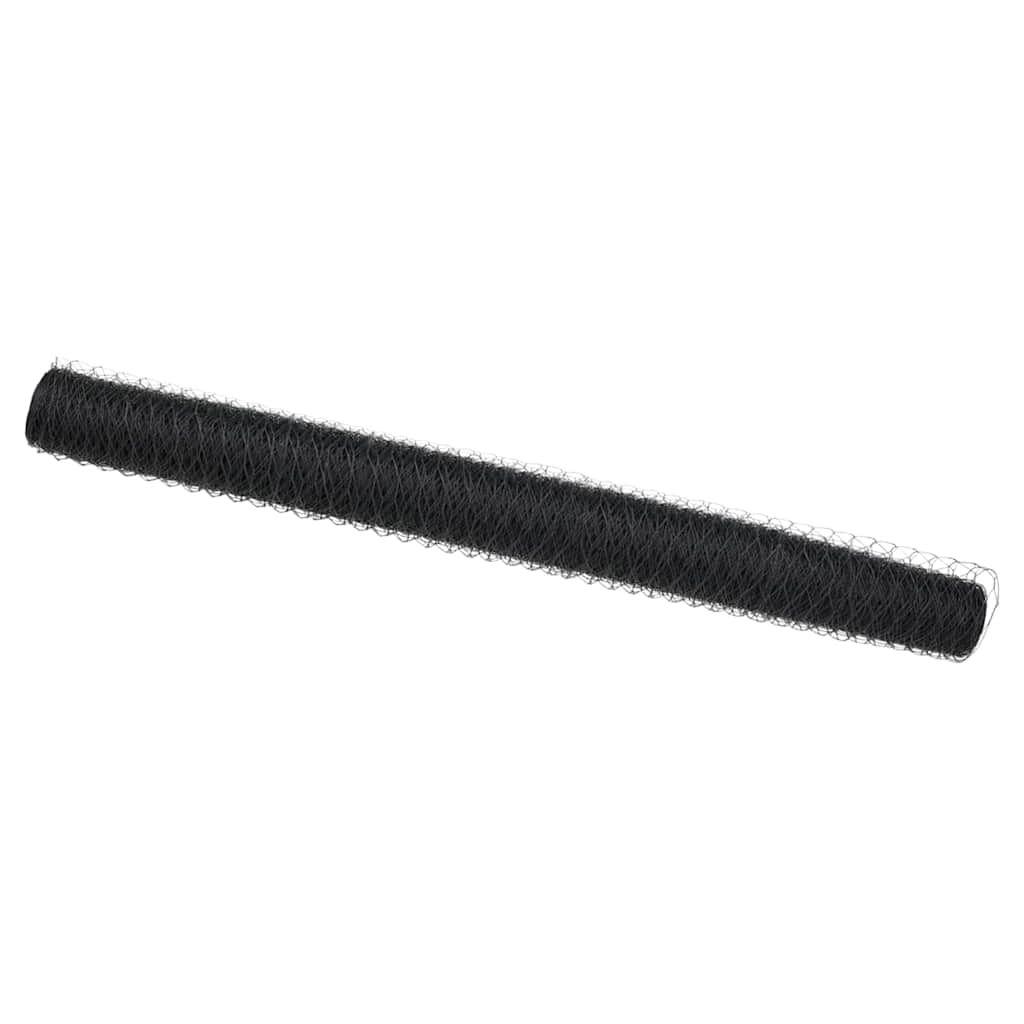 vidaXL Hexagonzaun Grau 1 x 100 m PVC