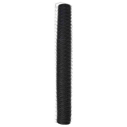 vidaXL Hexagonzaun Grau 1 x 100 m PVC