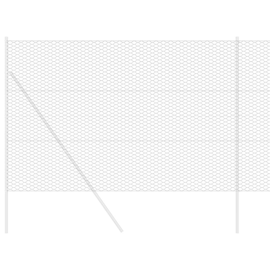 vidaXL Clôture hexagonale grise 1,6 x 100 m PVC