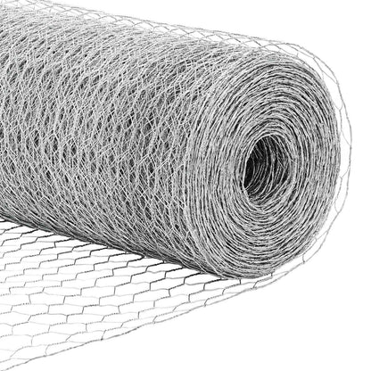 vidaXL Hexagonzaun Silber 0,4 x 10 m Verzinkter Stahl
