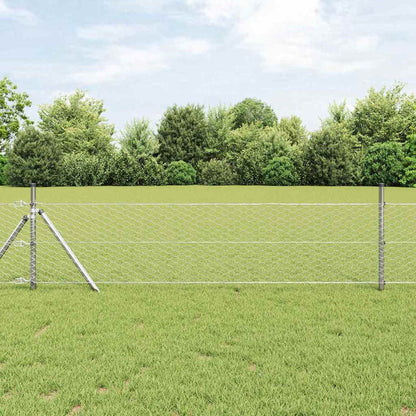 vidaXL Hexagonzaun Silber 0,4 x 10 m Verzinkter Stahl