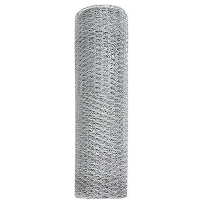 vidaXL Clôture hexagonale argentée 0,5 x 10 m Acier galvanisé
