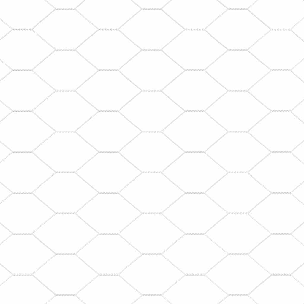 Hexagonzaun Silber 0,8 x 10 m Verzinkter Stahl