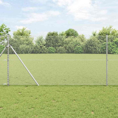 vidaXL Hexagonzaun Silber 1,4 x 10 m Verzinkter Stahl