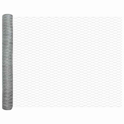 vidaXL Hexagonzaun Silber 1,4 x 10 m Verzinkter Stahl