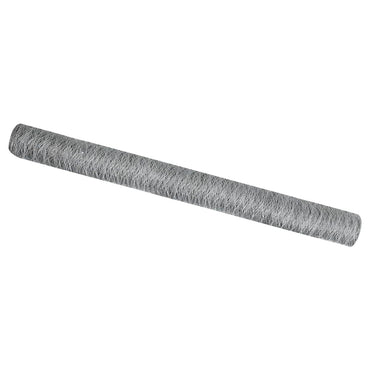 vidaXL Hexagonzaun Silber 1,5 x 10 m Verzinkter Stahl