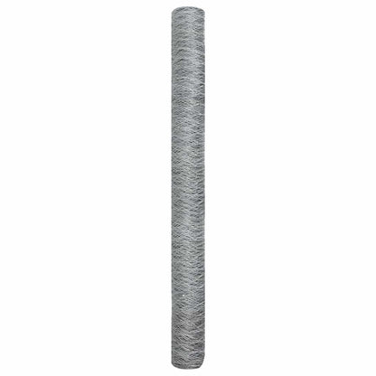 vidaXL Hexagonzaun Silber 1,5 x 10 m Verzinkter Stahl