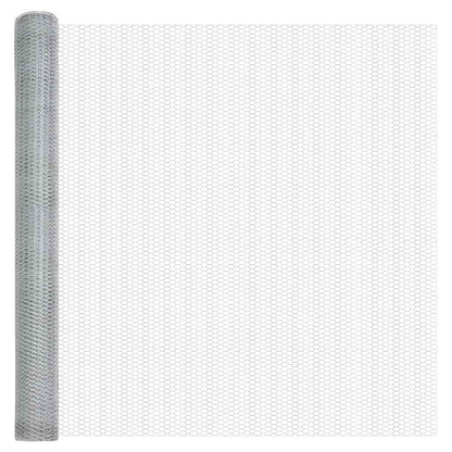 vidaXL Hexagonzaun Silber 1,6 x 10 m Verzinkter Stahl