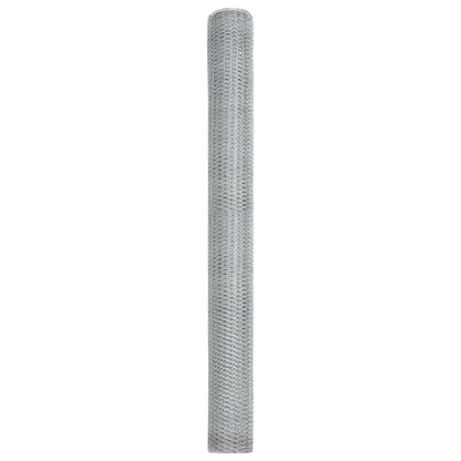 vidaXL Hexagonzaun Silber 1,6 x 10 m Verzinkter Stahl