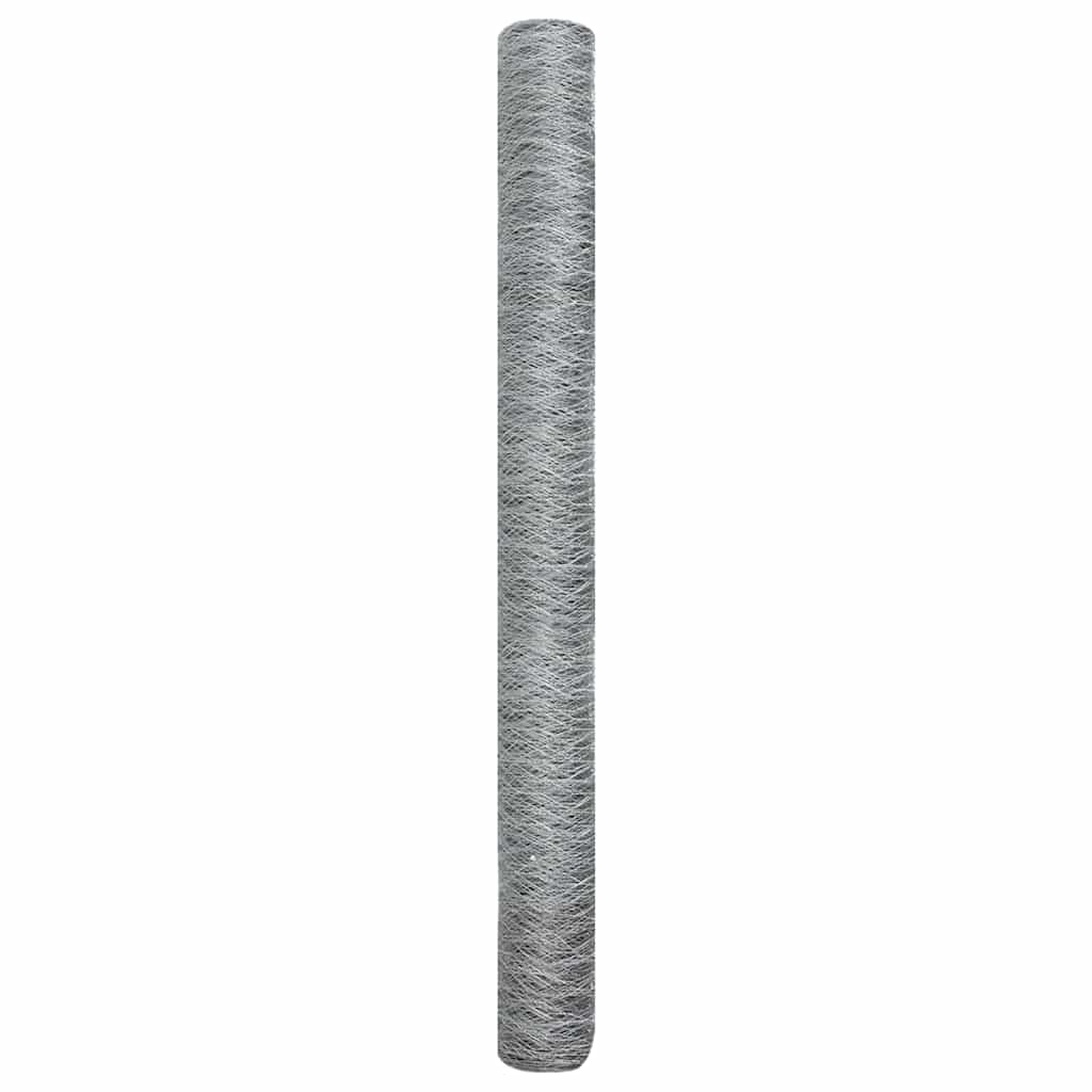 vidaXL Hexagonzaun Silber 1,6 x 10 m Verzinkter Stahl