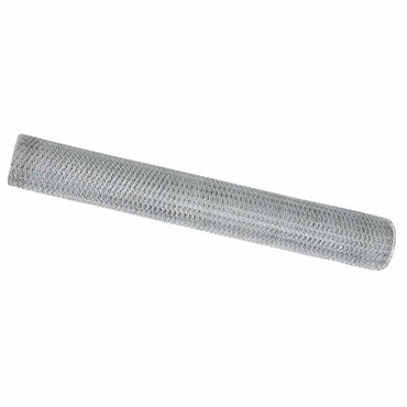vidaXL Hexagonzaun Silber 1 x 50 m Verzinkter Stahl