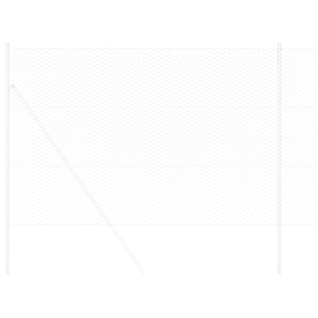 Hexagonzaun Silber 1,5 x 50 m Verzinkter Stahl