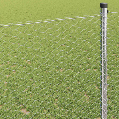 Hexagonzaun Silber 1,6 x 100 m Verzinkter Stahl