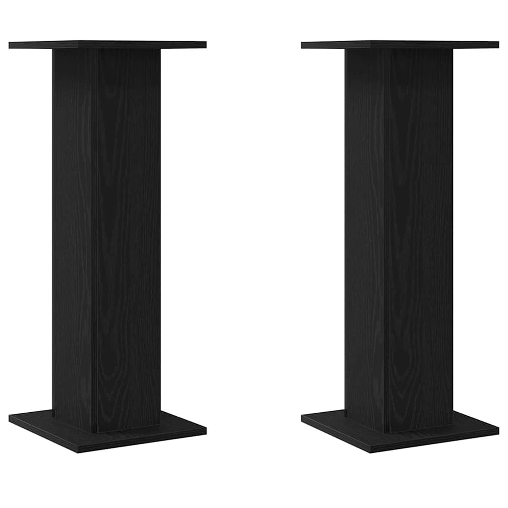 Pflanzenständer 2 pcs Schwarz Eichen-Optik 30 x 30 x 80 cm