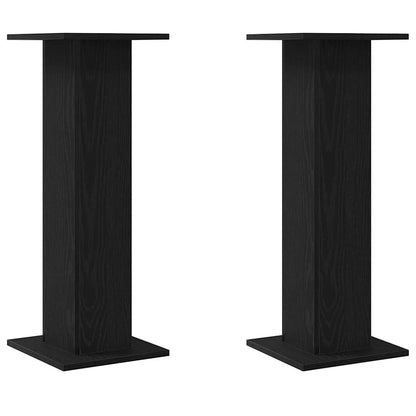 Pflanzenständer 2 pcs Schwarz Eichen-Optik 30 x 30 x 80 cm