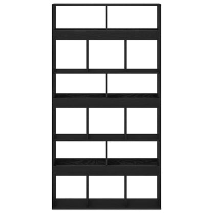vidaXL Bücherregal 2 pcs Schwarz Eichen-Optik 100 x 33 x 93.75 cm