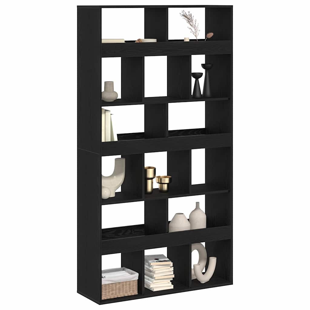 vidaXL Bücherregal 2 pcs Schwarz Eichen-Optik 100 x 33 x 93.75 cm
