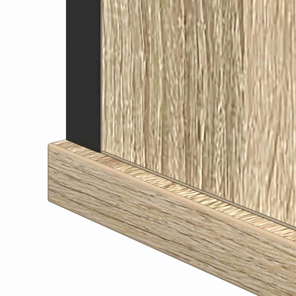 vidaXL Badezimmermöbel-Set mit Regal mit Tür 3 pcs Braun Holzwerkstoff