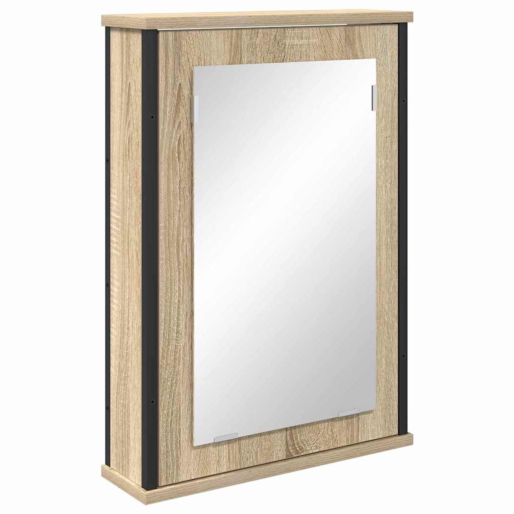 vidaXL Badezimmermöbel-Set mit Regal mit Tür 3 pcs Braun Holzwerkstoff
