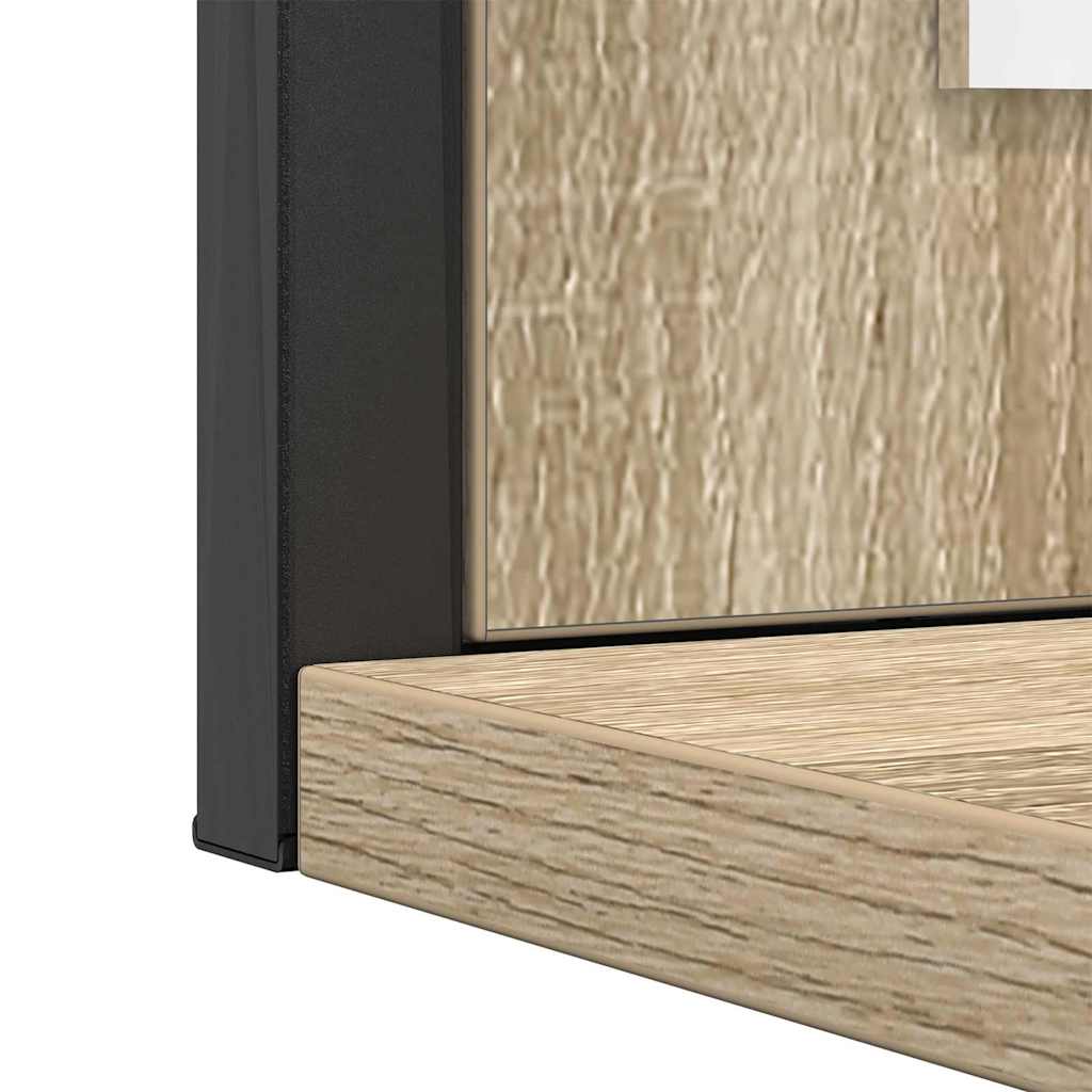 vidaXL Badezimmermöbel-Set mit Regal mit Tür 3 pcs Braun Holzwerkstoff