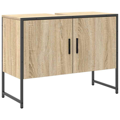 vidaXL Badezimmermöbel-Set mit Regal mit Tür 3 pcs Braun Holzwerkstoff