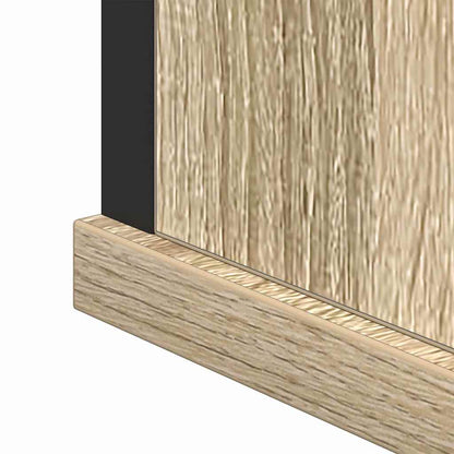 vidaXL Badezimmermöbel-Set mit Regal mit Tür 3 pcs Braun Holzwerkstoff