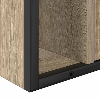 vidaXL Badezimmermöbel-Set mit Regal mit Tür 3 pcs Braun Holzwerkstoff
