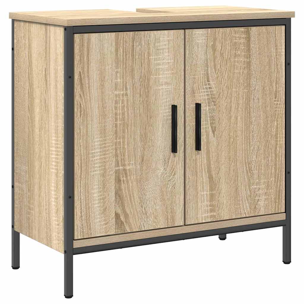 vidaXL Badezimmermöbel-Set mit Regal mit Tür 3 pcs Braun Holzwerkstoff