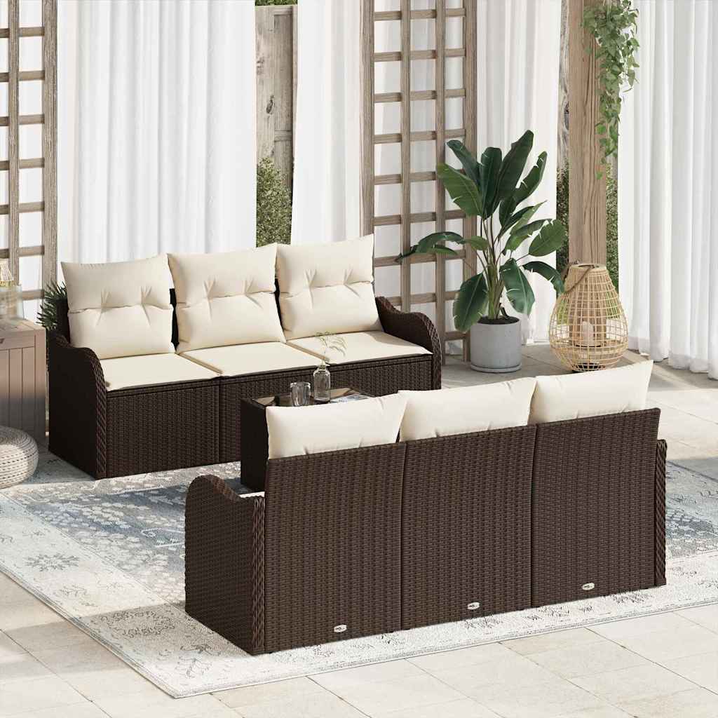 Gartensofa-set Braun 55 x 55 x 37 cm Poly-Rattan