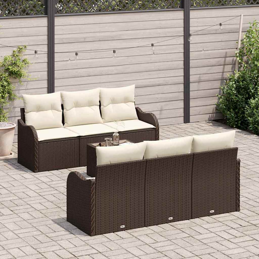 Gartensofa-set Braun 55 x 55 x 37 cm Poly-Rattan