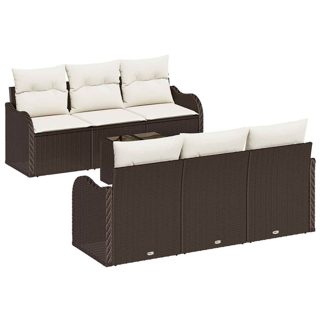 Gartensofa-set Braun 55 x 55 x 37 cm Poly-Rattan