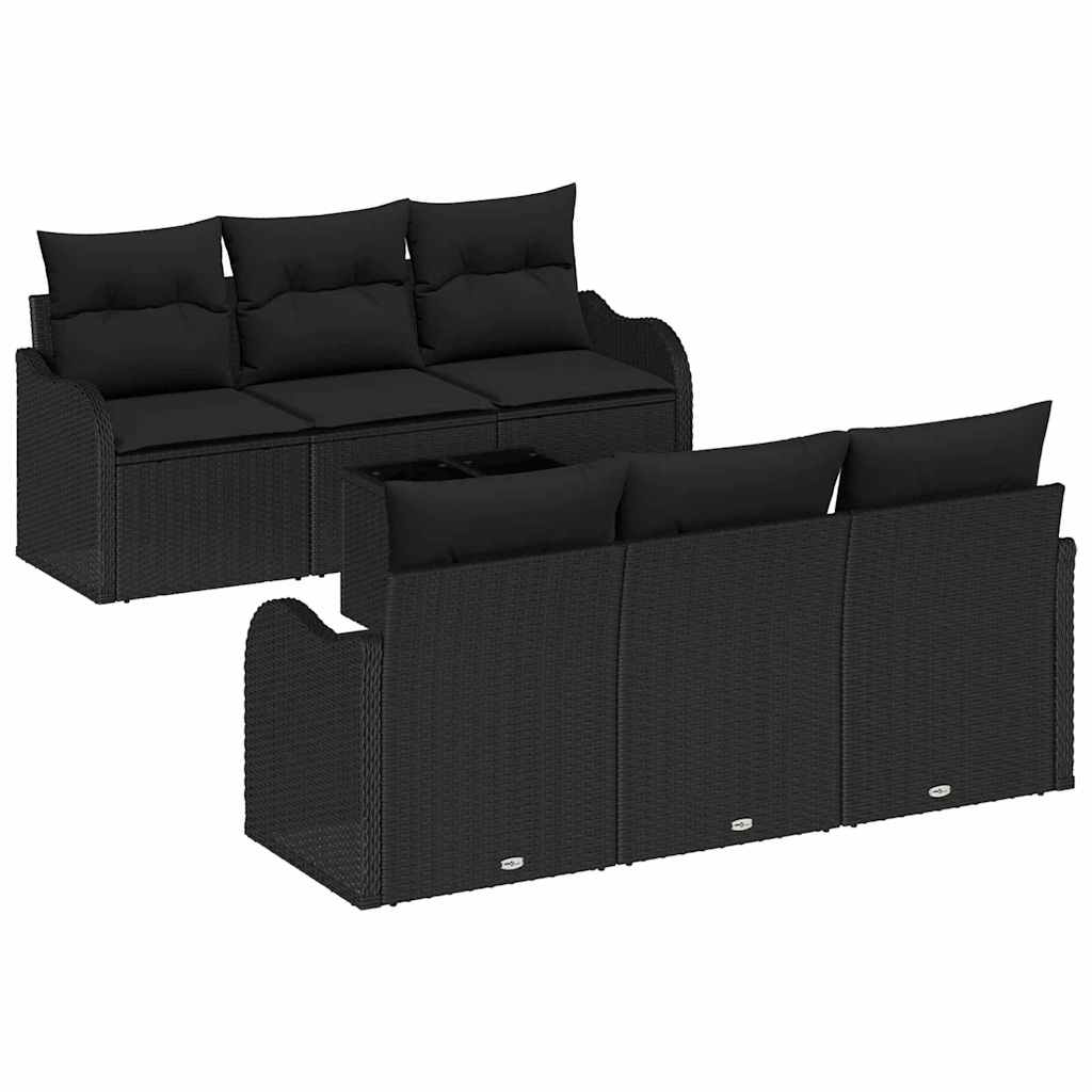 Gartensofa-set Schwarz 55 x 55 x 37 cm Poly-Rattan