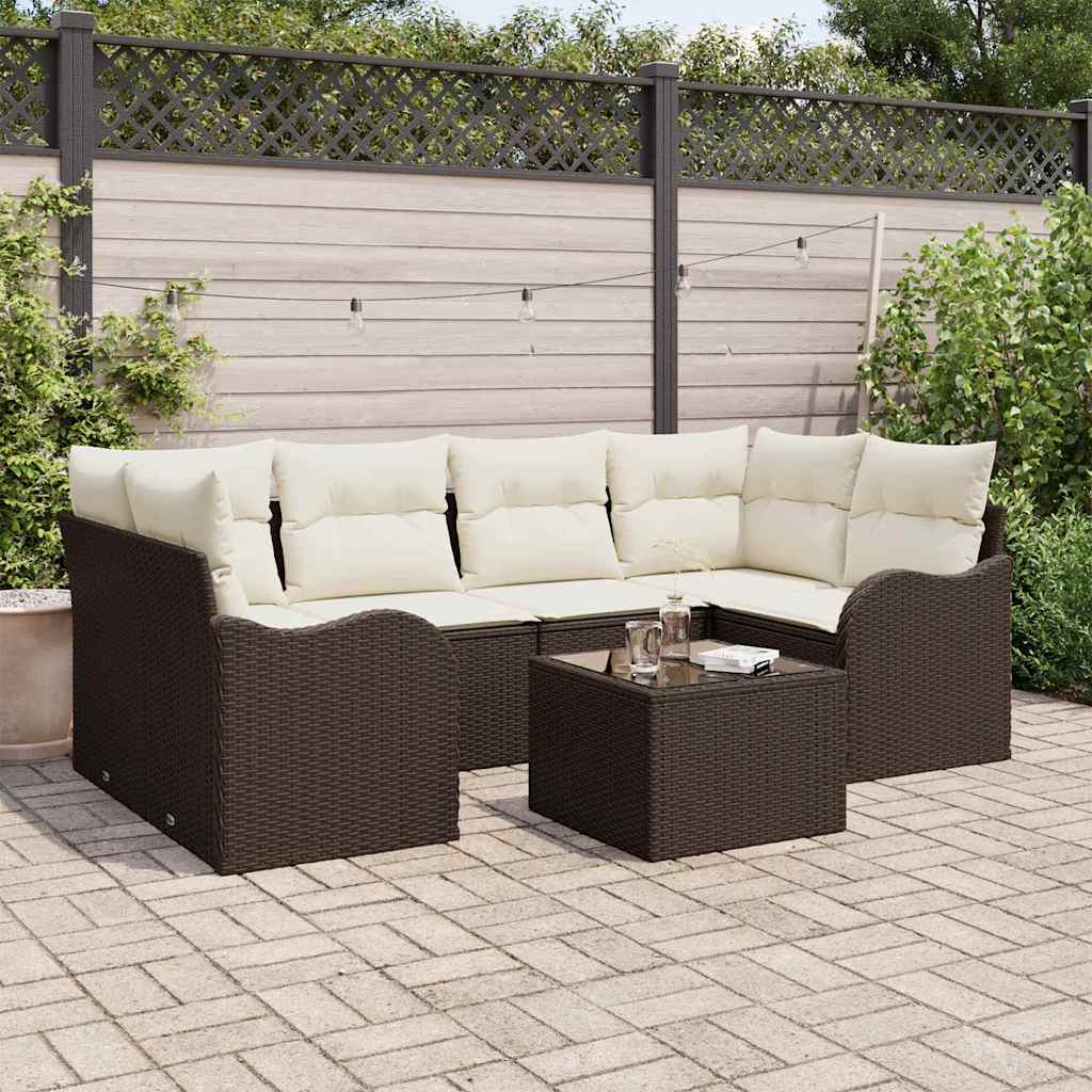 Gartensofa-set Braun 55 x 55 x 37 cm Poly-Rattan