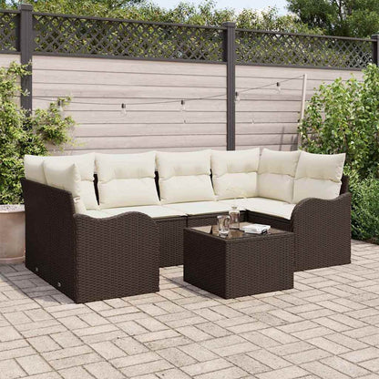 Gartensofa-set Braun 55 x 55 x 37 cm Poly-Rattan
