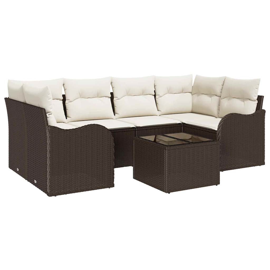 Gartensofa-set Braun 55 x 55 x 37 cm Poly-Rattan