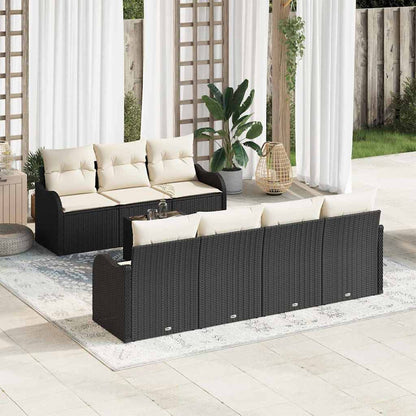 Gartensofa-set Schwarz 55 x 55 x 37 cm Poly-Rattan