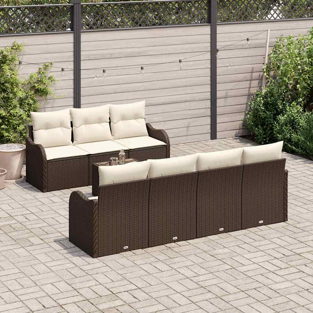 Gartensofa-set Braun 55 x 55 x 37 cm Poly-Rattan