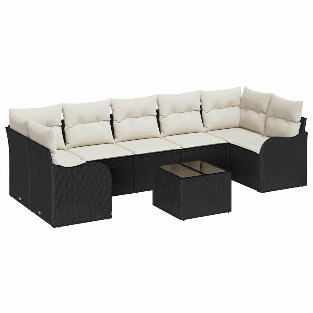 Gartensofa-set Schwarz 55 x 55 x 37 cm Poly-Rattan