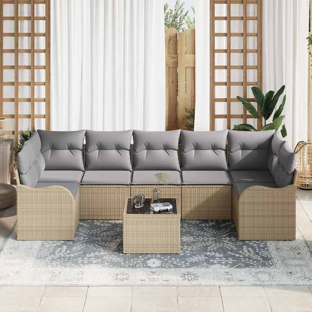 Gartensofa-set Beige 55 x 55 x 37 cm Poly-Rattan