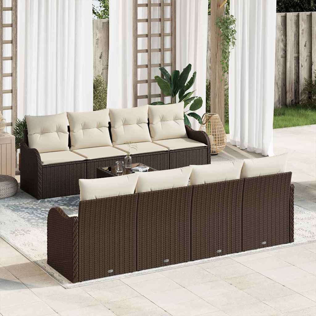 Gartensofa-set Braun 55 x 55 x 37 cm Poly-Rattan