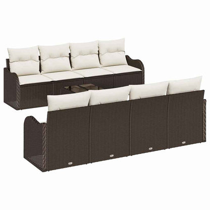 Gartensofa-set Braun 55 x 55 x 37 cm Poly-Rattan