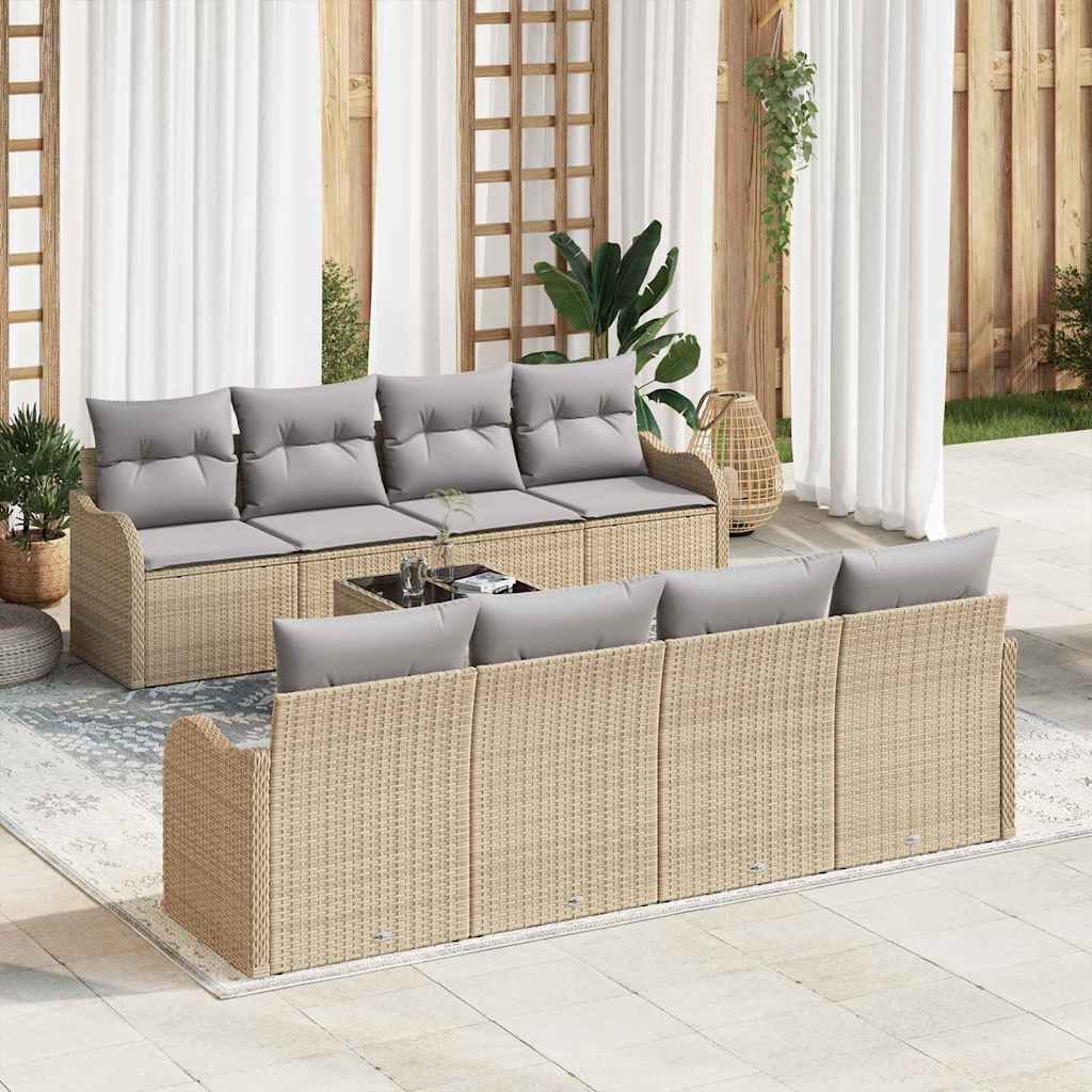 Gartensofa-set Beige 55 x 55 x 37 cm Poly-Rattan