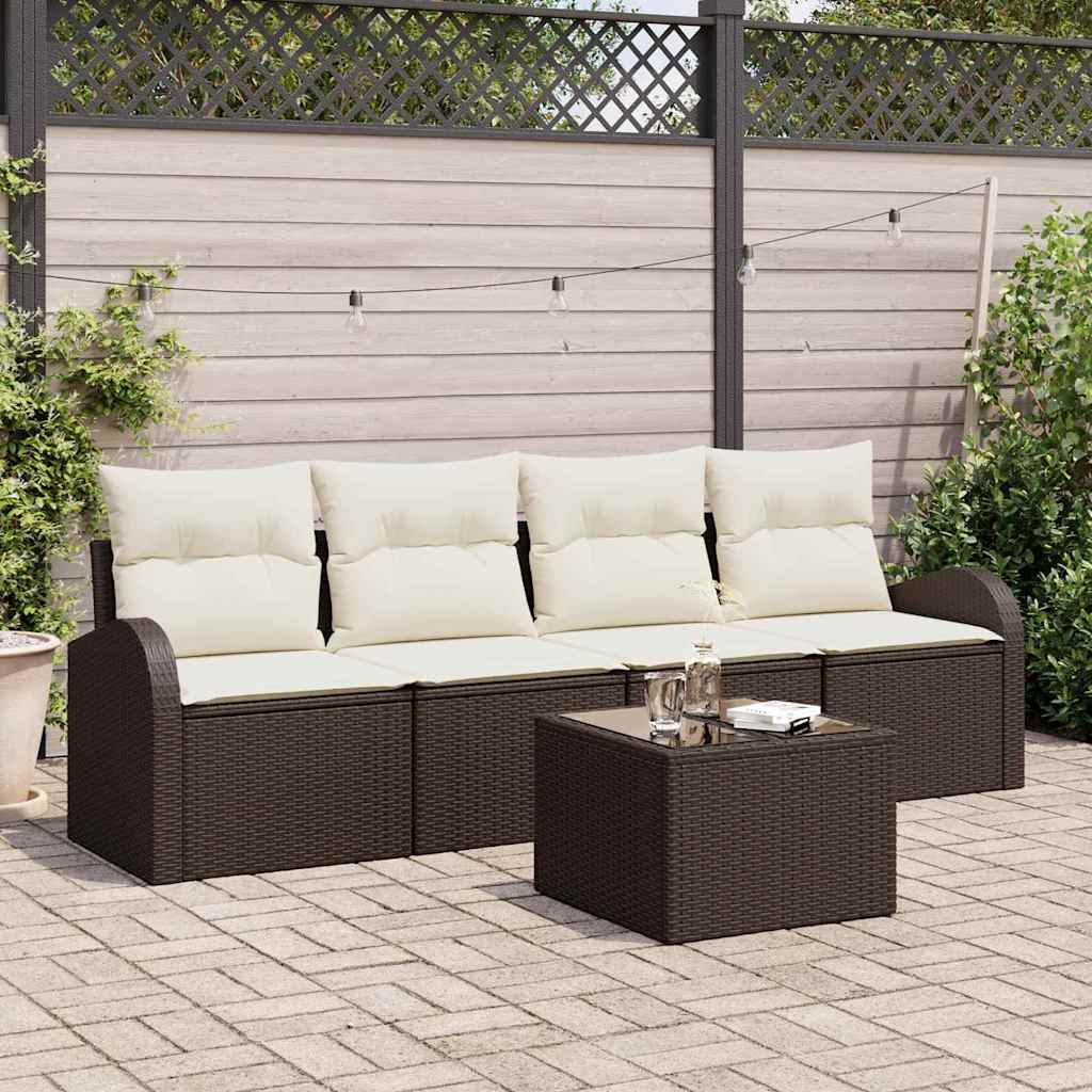 Gartensofa-set Braun 55 x 55 x 37 cm Poly-Rattan
