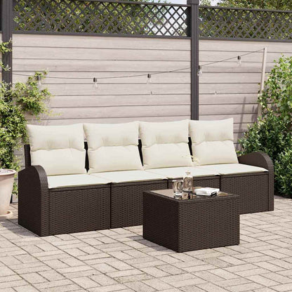 Gartensofa-set Braun 55 x 55 x 37 cm Poly-Rattan