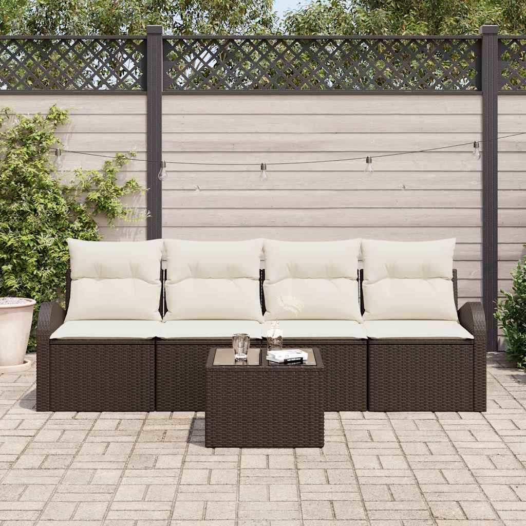 Gartensofa-set Braun 55 x 55 x 37 cm Poly-Rattan