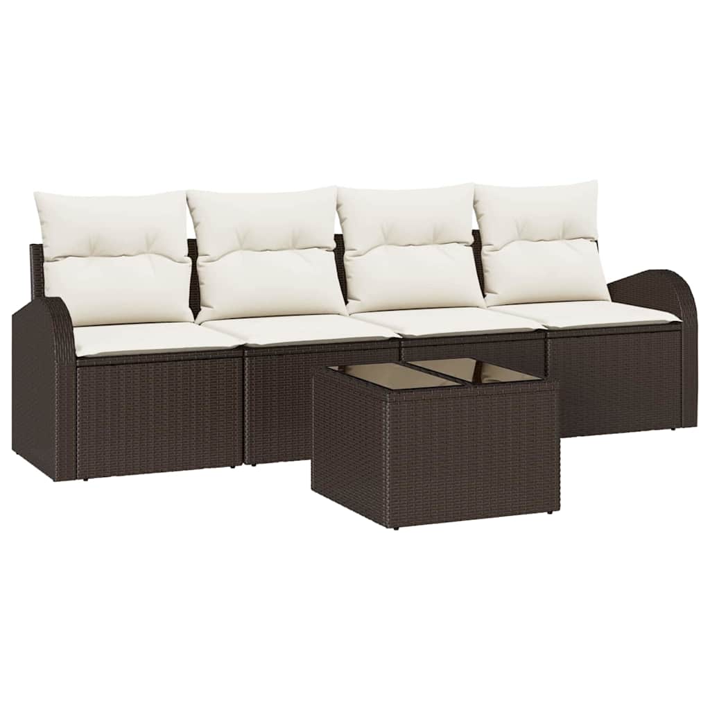 Gartensofa-set Braun 55 x 55 x 37 cm Poly-Rattan