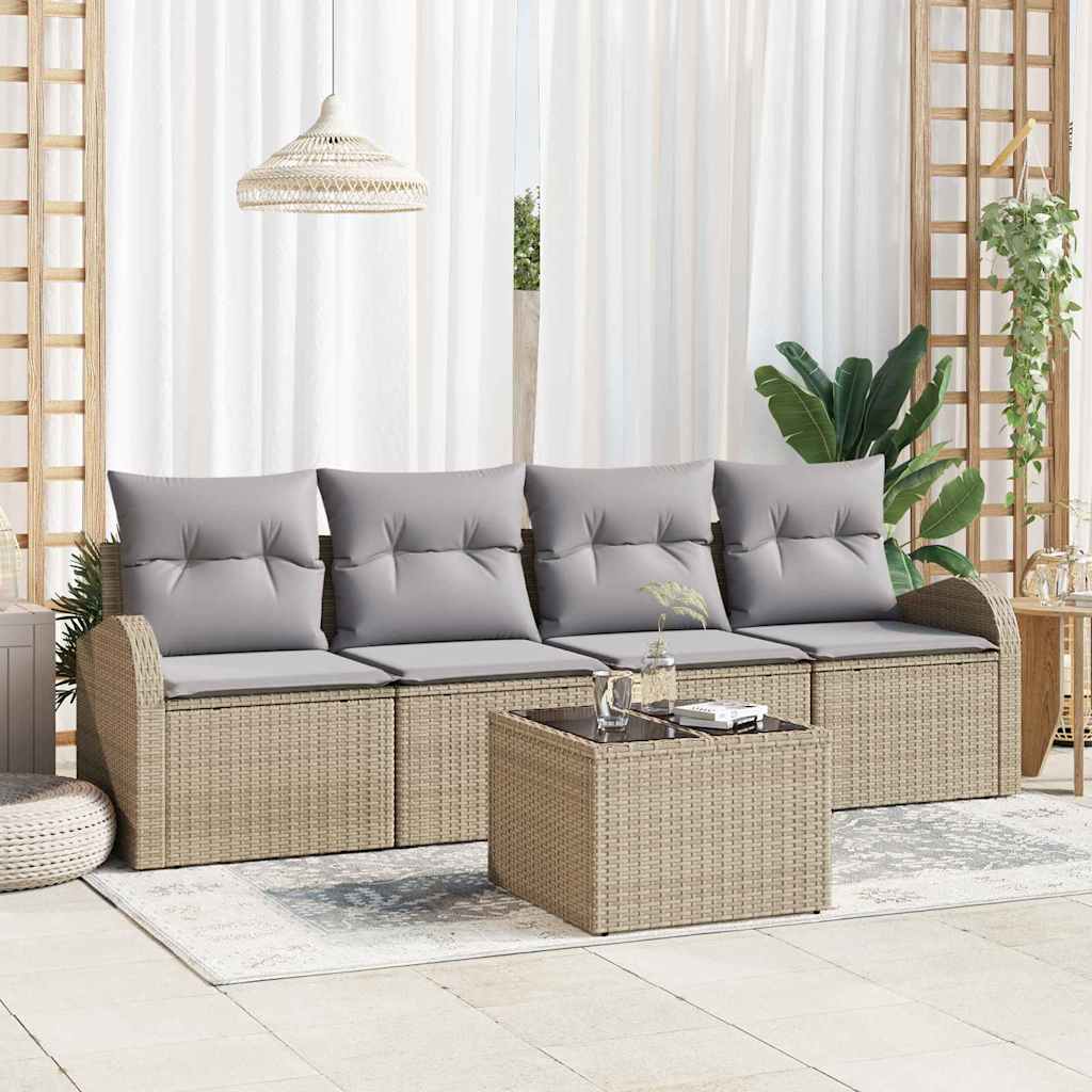 Gartensofa-set Beige 55 x 55 x 37 cm Poly-Rattan