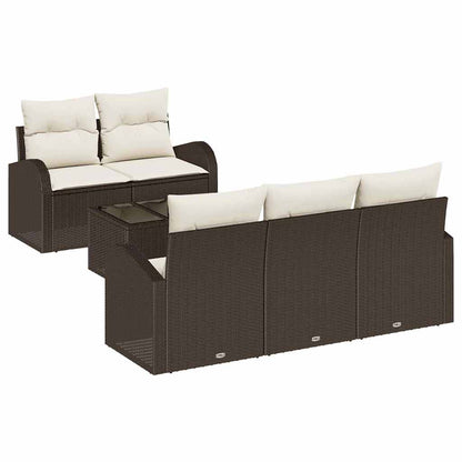 Gartensofa-set Braun 55 x 55 x 37 cm Poly-Rattan