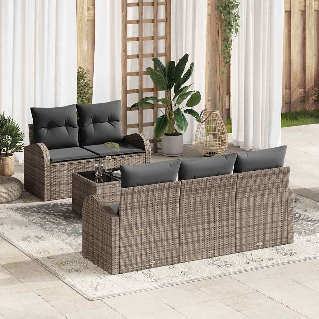 Gartensofa-set Grau 55 x 55 x 37 cm Poly-Rattan